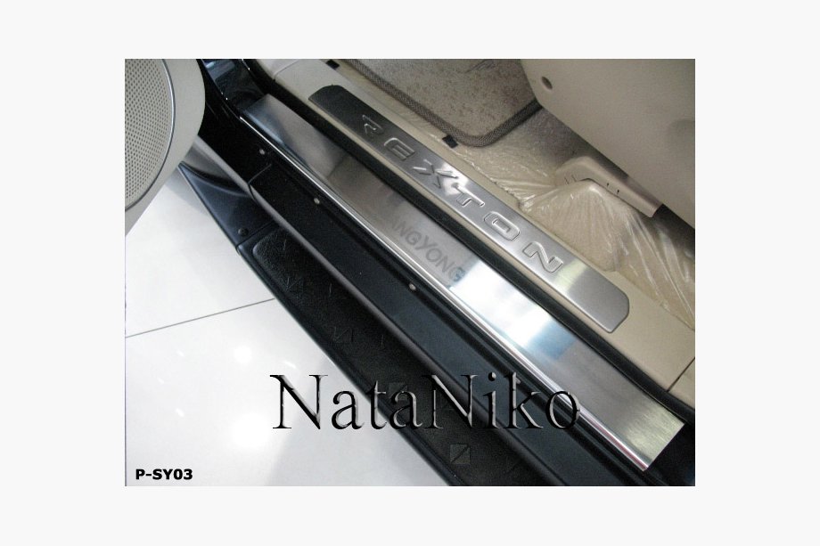 SsangYong Rexton I 2001–2017 Instegslister Nataniko (4 st, rostfritt stål) Standard – Lohmann monteringstejp, 0,5 mm Foto 2