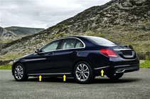 Mercedes C-class W205 2014–2021 Listerkåpor V1 (rostfritt stål) foto 1