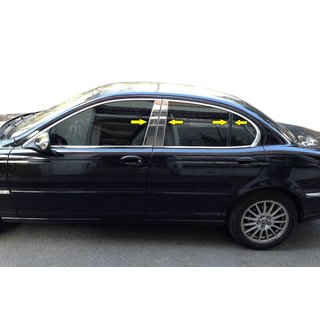 Stolplister (rostfritt stål) Jaguar X-Type 2001–2009 foto 1