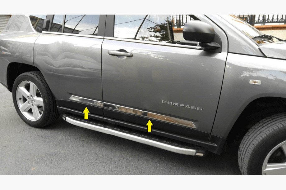 Jeep Compass 2006–2016 Dörrlist Titiz (rostfritt stål) Image