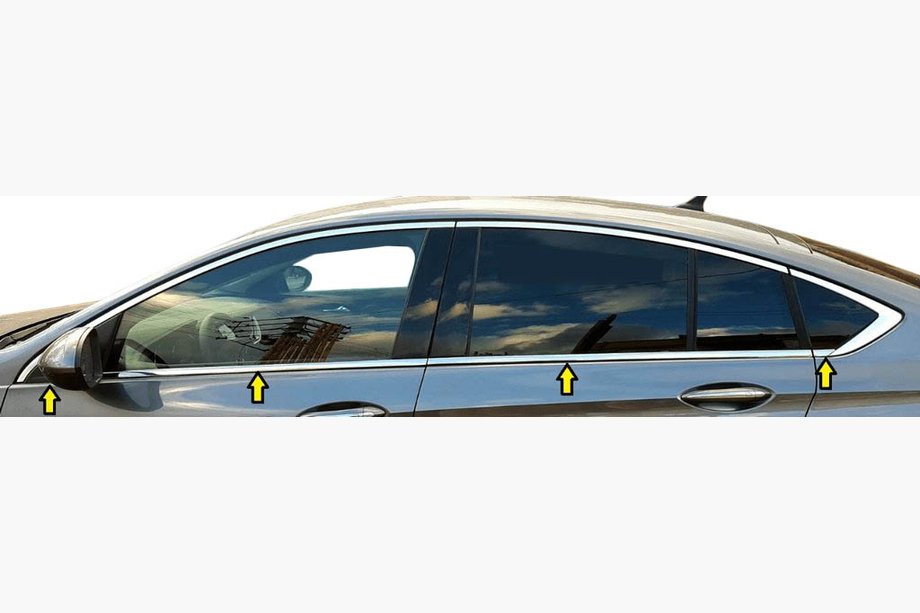 Opel Insignia 2017–2022 Fönsterlister (8 st, rostfritt) Image