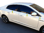 Renault Megane IV 2016–2025 Nedre fönsterlister (Sedan, 6 st, rostfritt) OmsaLine – italienskt rostfritt stål foto 1
