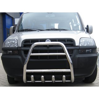 Främre frontbåge QT007 (rostfri) Fiat Doblo I 2001–2005