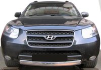 Hyundai Santa Fe 2 2006–2012 Främre frontbåge ST008-Oval (rostfritt) foto 1