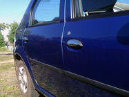 Renault Logan I 2005–2008 Dörrhandtagskåpor (4 st, rostfritt stål) OmsaLine – italienskt rostfritt stål foto 1