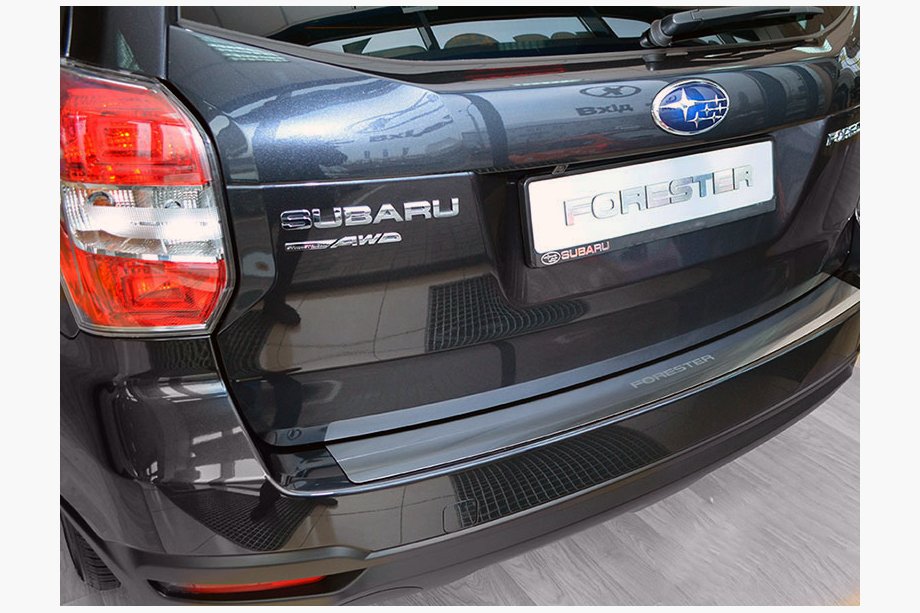 Subaru Forester 2013–2018 Natanika lastskydd för bakre stötfångare (rostfritt stål) Image