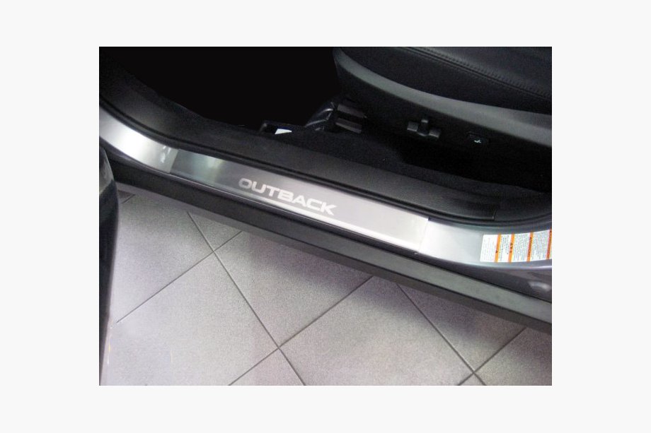 Subaru Outback 2009–2014 Natanika Premium tröskelskydd (2 st, rostfritt stål) Image