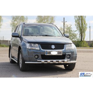 Främre skyddsbåge ST015 (rostfritt stål) Suzuki Grand Vitara 2005–2017 foto 3