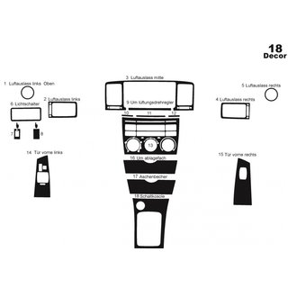 Instrumentpanelslister (2002-2004) Toyota Corolla 2002–2007 foto 2
