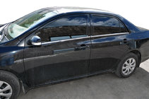 Toyota Corolla 2007–2013 Yttre fönsterlister (4 st, rostfritt stål) Carmos - turkiskt stål foto 1