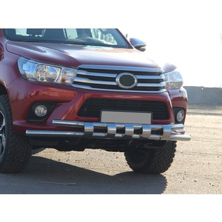 Främre frontbåge ST015 (rostfritt) Toyota Hilux 2015– foto 2