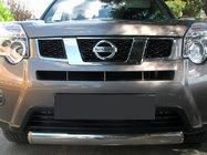 Nissan X-trail T31 2007–2014 Främre frontbåge ST008-Oval (rostfritt) foto 1