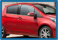 Toyota Yaris 2010–2020 Fönsterlister (4 st, rostfritt) foto 3