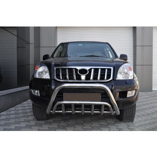 Låg frontbåge WT002 (rostfritt stål) Toyota Land Cruiser Prado 120 2002–2009 foto 2