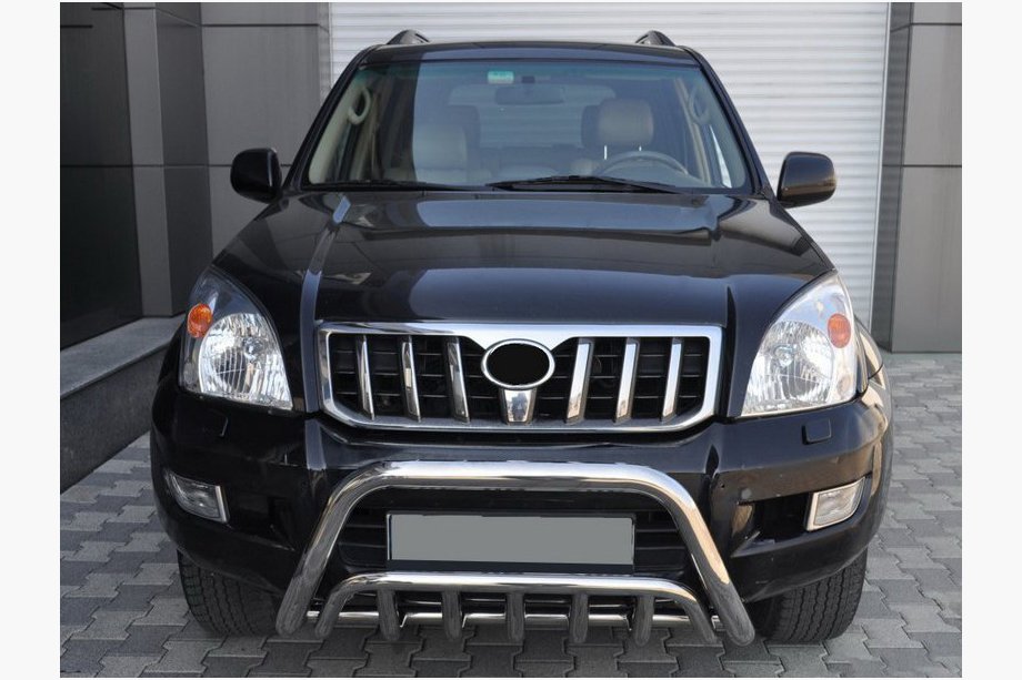 Toyota Land Cruiser Prado 120 2002–2009 Låg frontbåge WT002 (rostfritt stål) Image