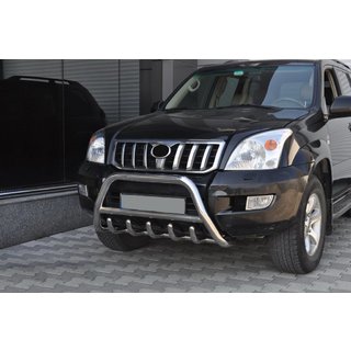 Låg bullbar WT003 (rostfritt) Toyota Land Cruiser Prado 120 2002–2009 foto 3