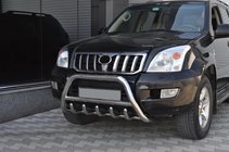 Toyota Land Cruiser Prado 120 2002–2009 Låg bullbar WT003 (rostfritt) foto 3