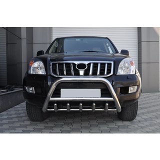Låg bullbar WT003 (rostfritt) Toyota Land Cruiser Prado 120 2002–2009 foto 4