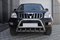 Toyota Land Cruiser Prado 120 2002–2009 Låg bullbar WT003 (rostfritt) foto 4