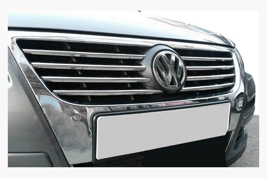 Volkswagen Passat B6 2006–2012 Grillister (8 st, rostfritt stål) Image