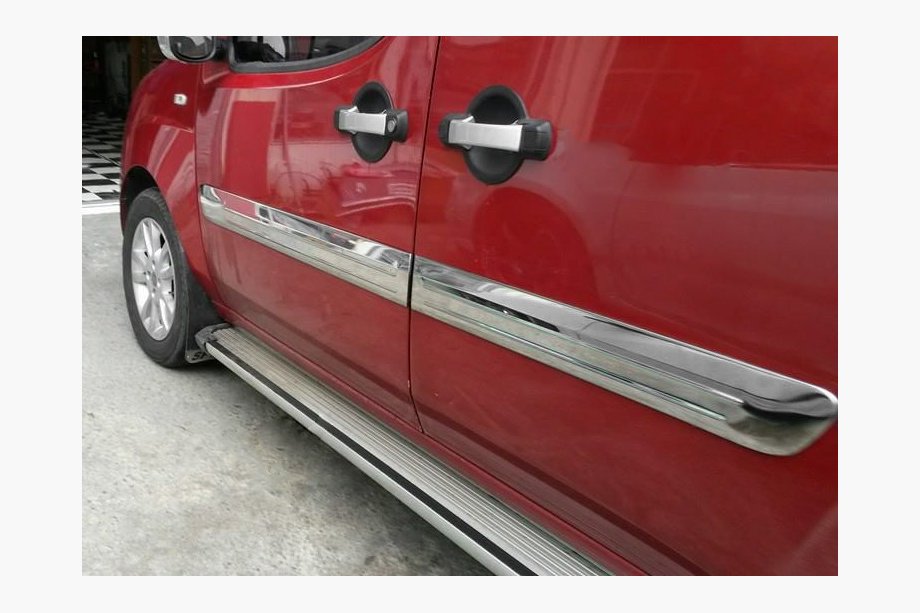 Fiat Doblo I 2005–2010 Dörrlist bred modell (4 st, rostfritt stål) Foto 3