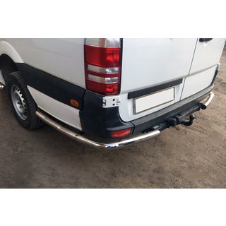 Sidorör bakom bakhjulet, vinklade (2 st, rostfritt) Volkswagen Crafter 2006–2016 foto 1