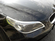 BMW 5-serien E60/E61 2003–2010 Kromade strålkastarramar (2 st, plast) foto 1