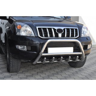 Låg bullbar WT003 (rostfritt) Toyota Land Cruiser Prado 120 2002–2009 foto 1