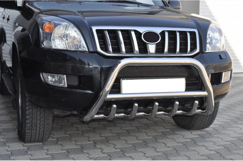 Toyota Land Cruiser Prado 120 2002–2009 Låg bullbar WT003 (rostfritt) Image