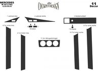 Mercedes W201 (190) 1982–1993 Instrumentpanelslister (11 delar) Aluminium foto 6