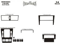 Mercedes C-class W202 1993–2001 Instrumentpanelskydd (1997-2000) Aluminium foto 2