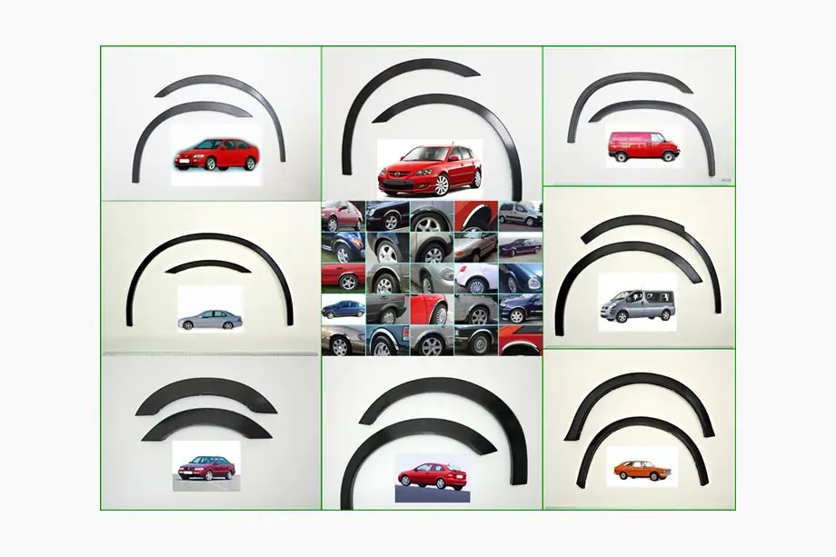 Citroen C-Elysee 2013–2022 Hjulhuslister (2013-2017, 4 st, svarta) Foto 2