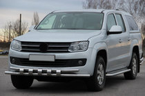 Volkswagen Amarok 2010–2022 Främre frontbåge ST015 (rostfritt) foto 1