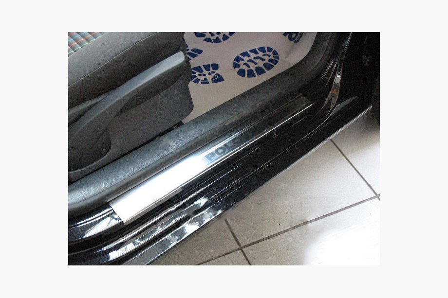 Volkswagen Polo 2001–2009 Instegslister Nataniko (4 st, rostfritt stål) Premium - 3M tejp, 0,8 mm Image