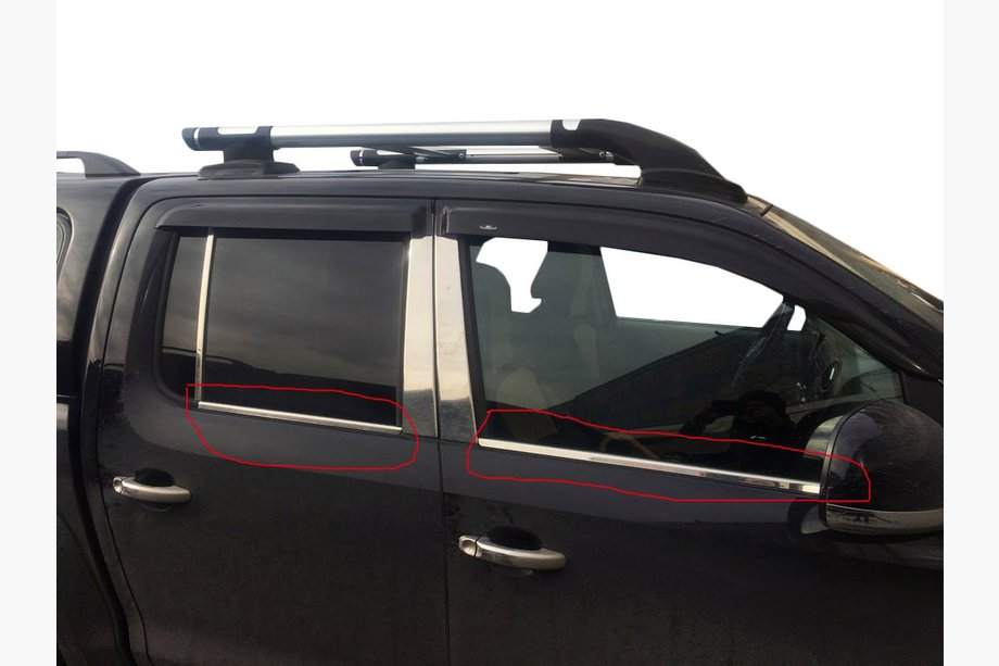 Volkswagen Amarok 2010–2022 Fönsterlister (4 remsor, rostfritt stål) Carmos - turkiskt stål Image