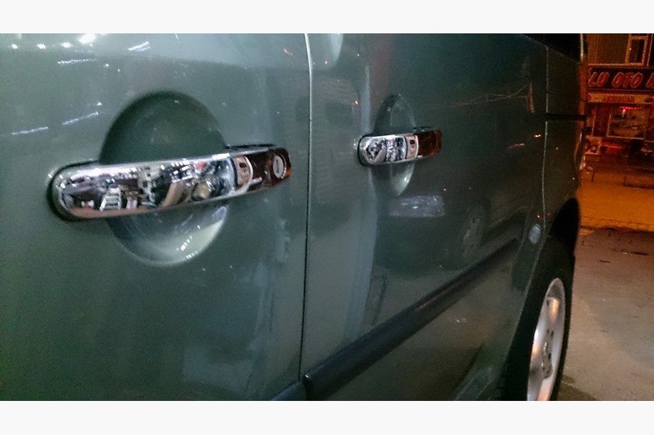 Volkswagen Caddy 2004–2010 Kromade dörrhandtagskåpor (rostfritt stål) 3 st, Carmos – turkiskt stål Foto 5