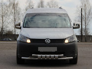 Volkswagen Caddy 2010–2015 Främre skyddsbåge Shark ST015 (rostfritt stål) foto 1