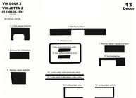 Volkswagen Golf 2 1983–1992 Instrumentpanelskydd foto 3