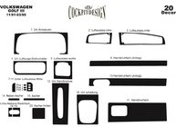 Volkswagen Golf 3 1991–2001 Instrumentpanelskydd Aluminium foto 6