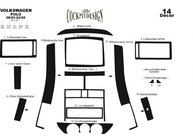 Volkswagen Polo 2001–2009 Instrumentpanelslister (2001-2005) Aluminium foto 5