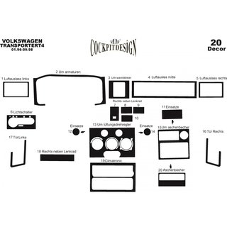Instrumentpanelskydd (1996-1999) Volkswagen T4 Transporter 1990–2003 foto 4