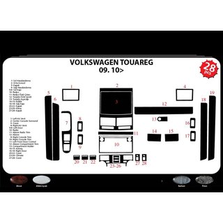 Instrumentpanelskydd Volkswagen Touareg 2002–2010 foto 2