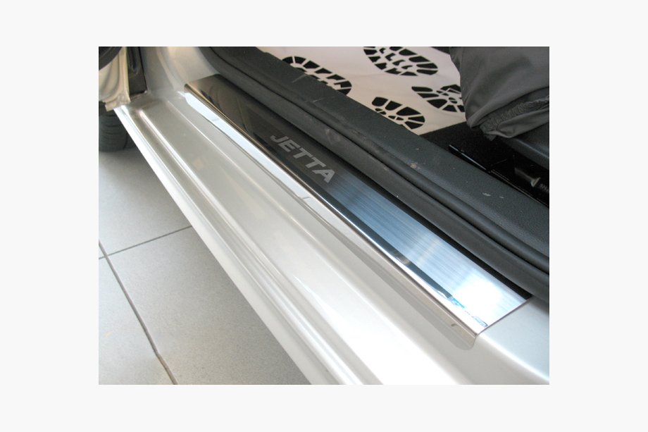 Volkswagen Jetta 2011–2018 Instegslister Nataniko (4 st, rostfritt stål) Standard – Lohmann monteringstejp, 0,5 mm Image