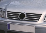 Volkswagen Bora 1998–2004 UTFÖRSÄLJNING! Kromlister till grill (6 st, rostfritt stål) foto 1