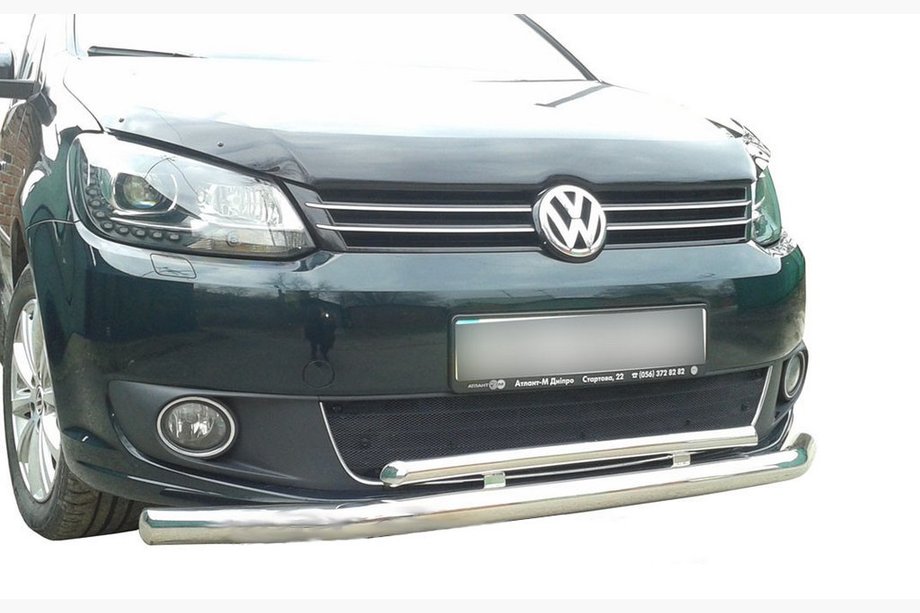 Volkswagen Caddy 2010–2015 Främre dubbel frontbåge 70/48 mm (rostfritt) Image