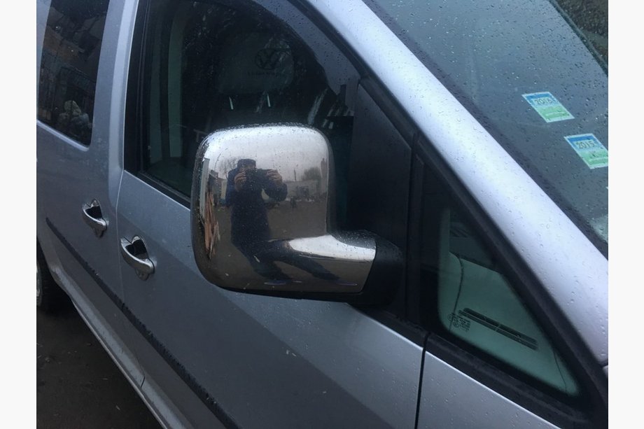Volkswagen Caddy 2010–2015 Kromade spegelkåpor (2 st) Förkromad plast Foto 4