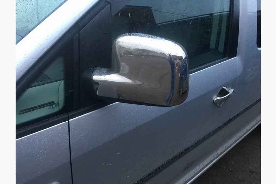Volkswagen Caddy 2010–2015 Kromade spegelkåpor (2 st) Förkromad plast Foto 5