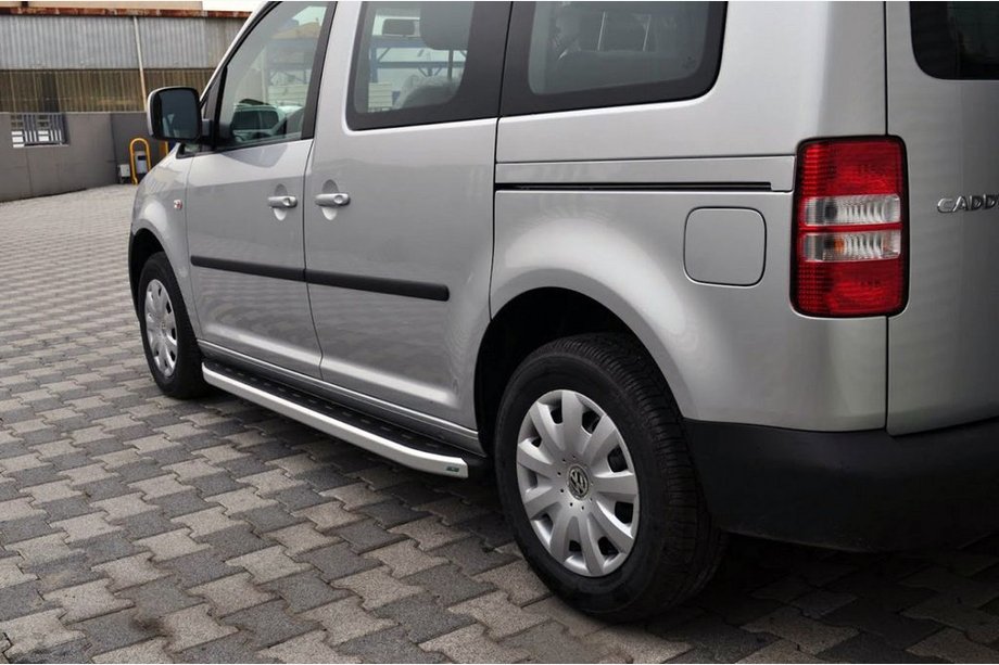 Volkswagen Caddy 2010–2015 Sidosteg Fullmond (2 st, aluminium) Image