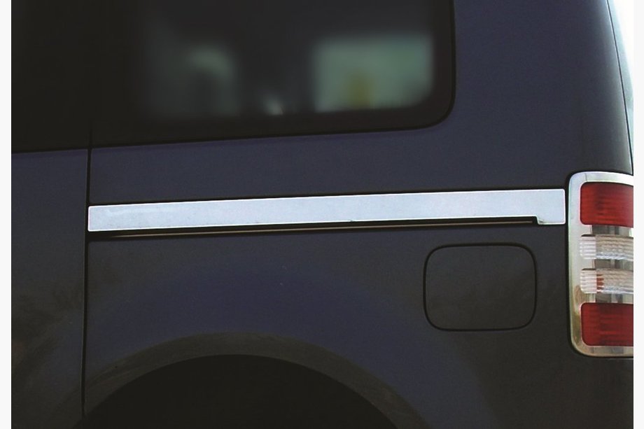 Volkswagen Caddy 2010–2015 List för skjutdörr (2 st, rostfritt) Maxi hjulbas Image