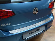 Volkswagen Golf 7/E-Golf 2012–2020 Bakre stötfångarskydd Nataniko (rostfritt stål) Halvkombi foto 1